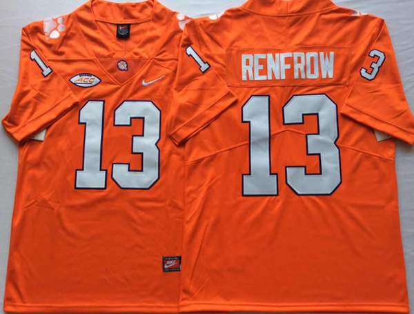 Clemson Tigers Orange RENFROW #13 NCAA Football Jersey