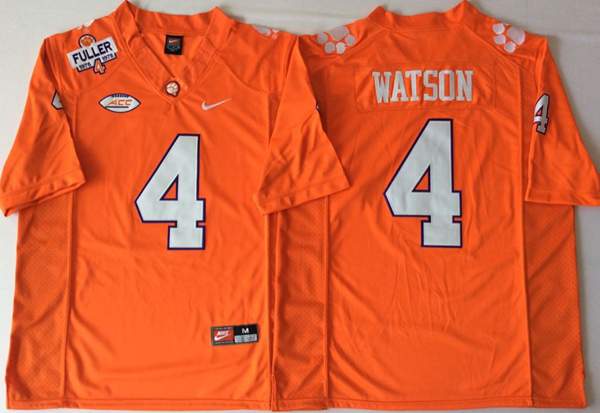 Clemson Tigers Orange WATSON #4 NCAA Football Jersey