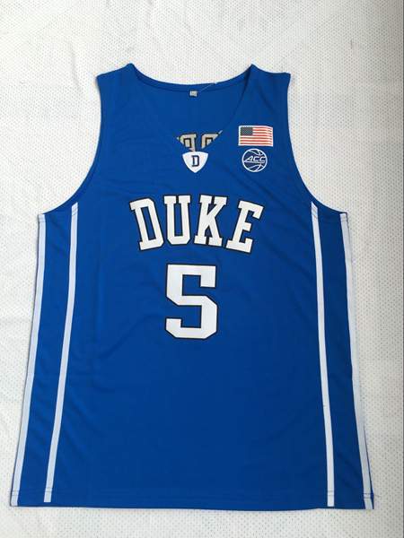 Duke Blue Devils Blue BARRETT #5 NCAA Basketball Jersey