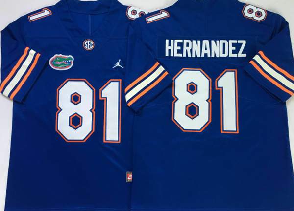 Florida Gators Blue HERNANDEZ #81 NCAA Football Jersey