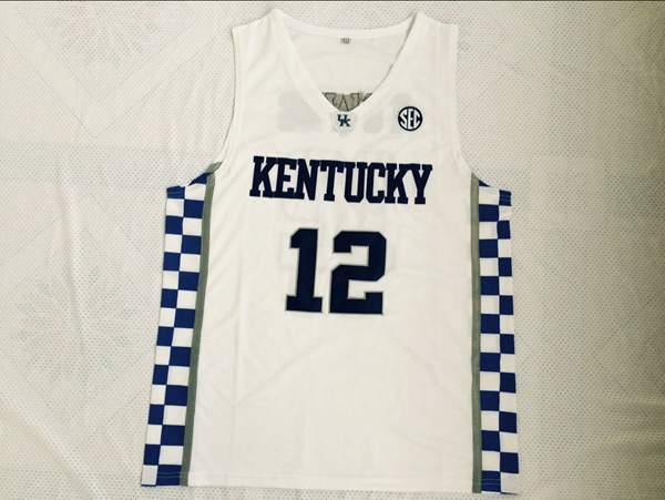 Kentucky Wildcats White TOWNS #12 NCAA Basketball Jersey