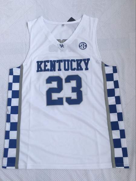 Kentucky Wildcats White DAVIS #23 NCAA Basketball Jersey