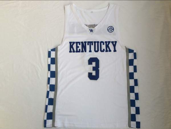 Kentucky Wildcats White ADEBAYO #3 NCAA Basketball Jersey