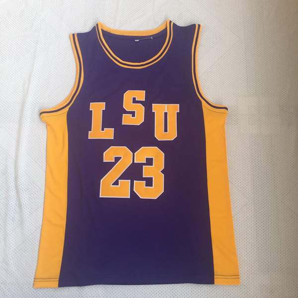 LSU Tigers Purple MARAVICH #23 NCAA Basketball Jersey