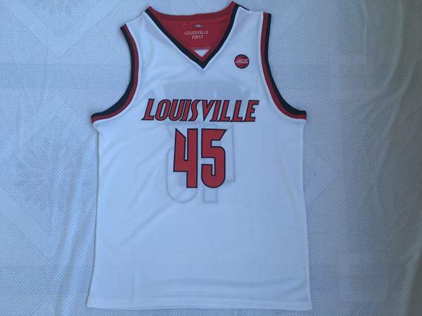 Louisville Cardinals White MITCHELL #45 NCAA Basketball Jersey