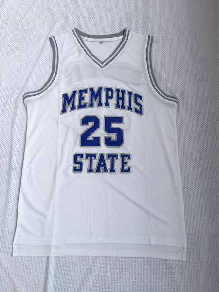 Memphis Tigers White HARDAWAY #25 NCAA Basketball Jersey