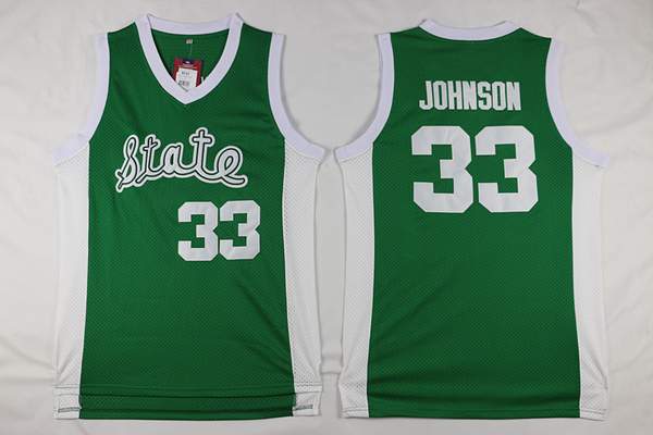 Michigan State Spartans Green JOHNSON #33 NCAA Basketball Jersey