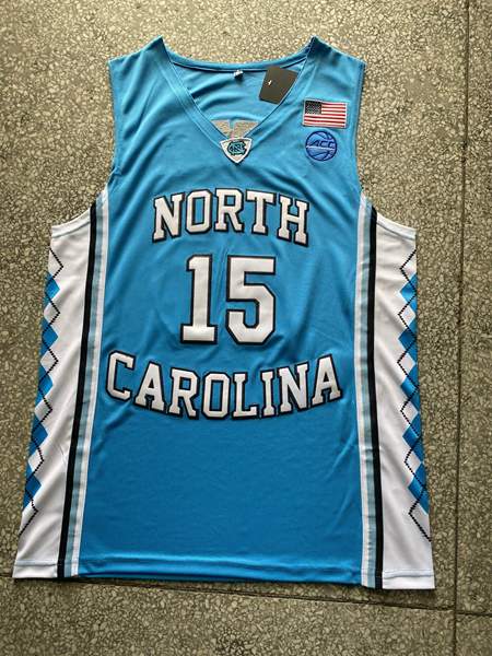 North Carolina Tar Heels Light Blue CARTER #15 NCAA Basketball Jersey