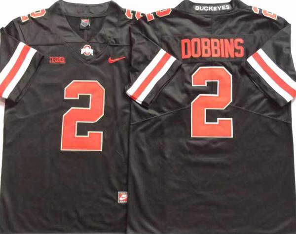 Ohio State Buckeyes Black DOBBINS #2 NCAA Football Jersey