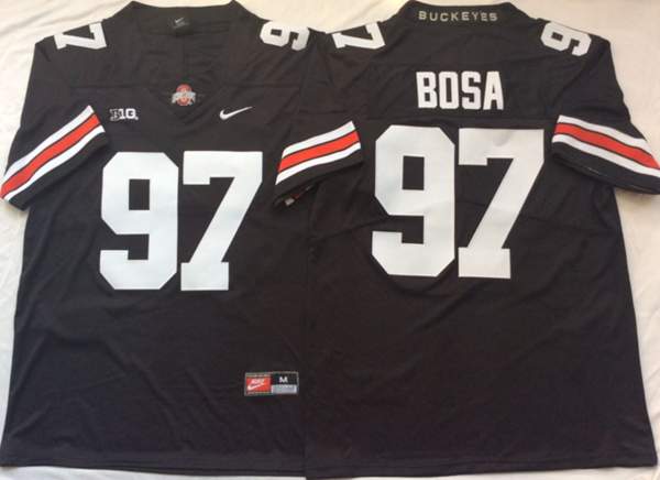 Ohio State Buckeyes Black BOSA #97 NCAA Football Jersey