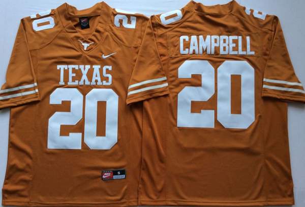 Texas Longhorns Orange CAMPBELL #20 NCAA Football Jersey