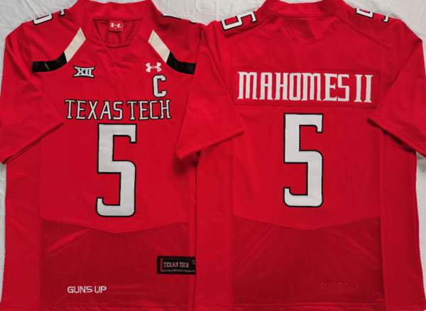 Texas Tech Red Raiders Red MAHOMES II #5 NCAA Football Jersey