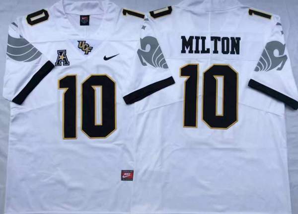 UCF Knights White MILTON #10 NCAA Football Jersey
