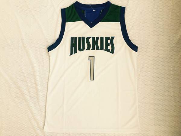 Washington Huskies White LAMELO BALL #1 NCAA Basketball Jersey