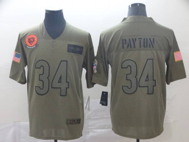 Chicago Bears Olive Salute To Service NFL Jersey 02