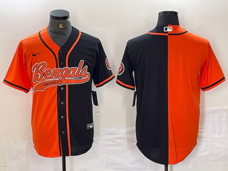 Cincinnati Bengals Orange Black MLB&NFL Jersey