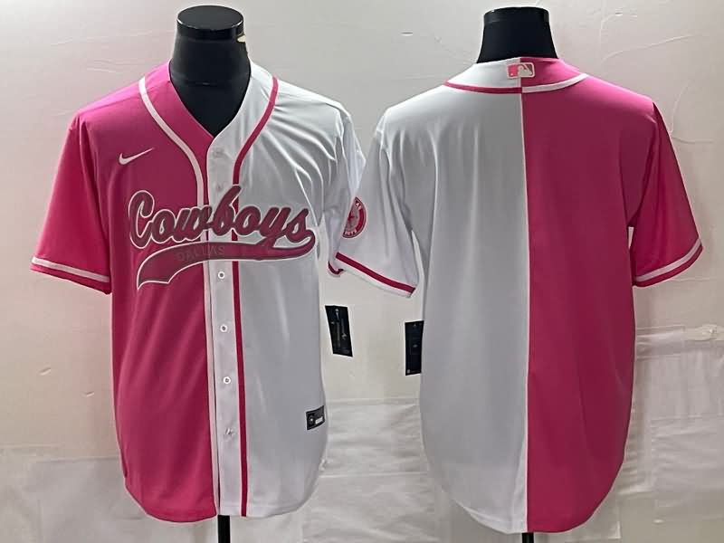 Dallas Cowboys White Pink MLB&NFL Jersey