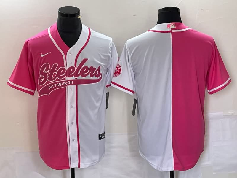 Pittsburgh Steelers Pink White MLB&NFL Jersey