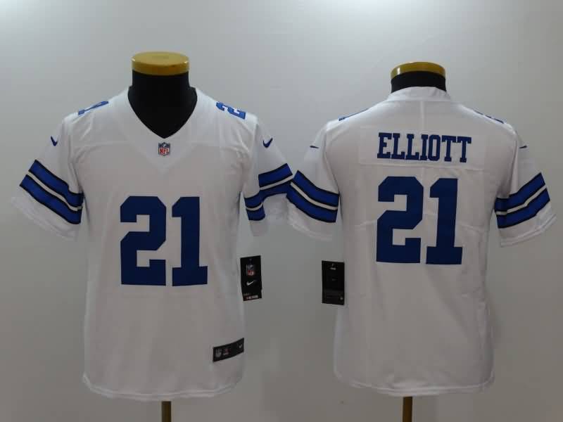 Dallas Cowboys Kids ELLIOTT #21 White NFL Jersey