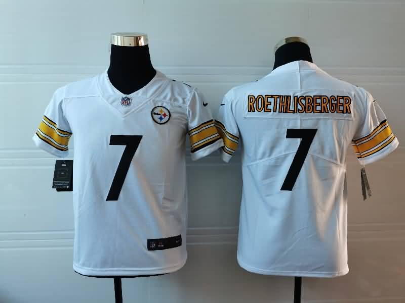 Pittsburgh Steelers Kids ROETHLISBERGER #7 White NFL Jersey
