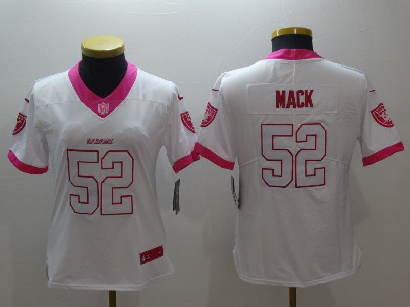 Las Vegas Raiders MACK #52 White Fashion Women NFL Jersey