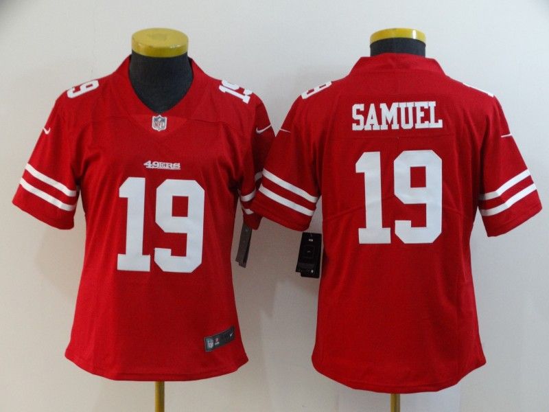 San Francisco 49ers SAMUEL #19 Red Women NFL Jersey