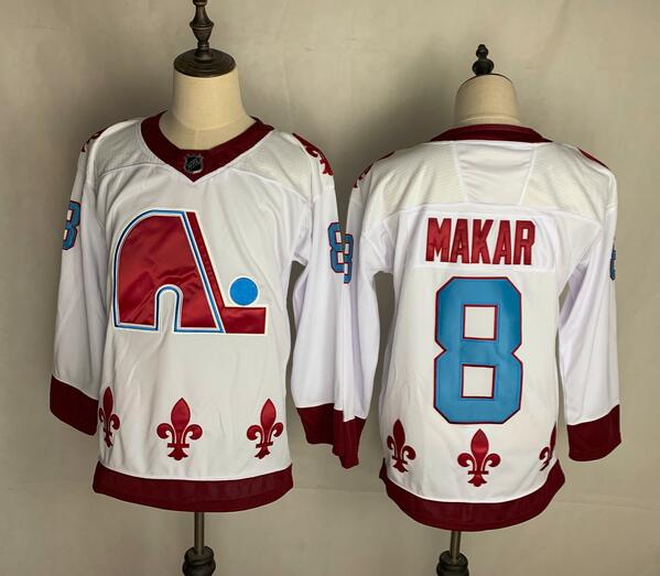 Colorado Avalanche White MAKAR #8 Classics NHL Jersey