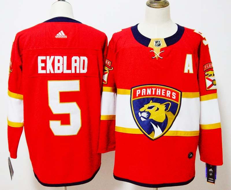 Florida Panthers Red EKBLAD #5 NHL Jersey