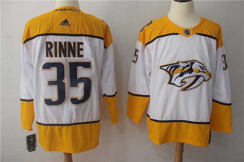 Nashville Predators White RINNE #35 NHL Jersey