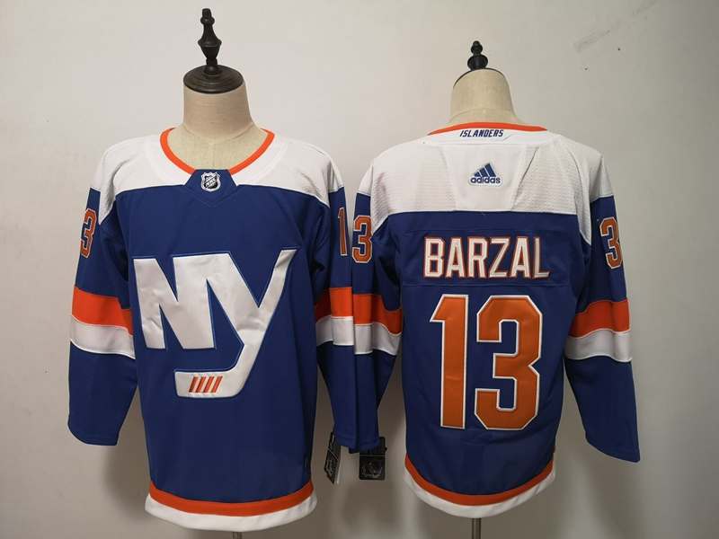 New York Islanders Blue BARZAL #13 NHL Jersey 02