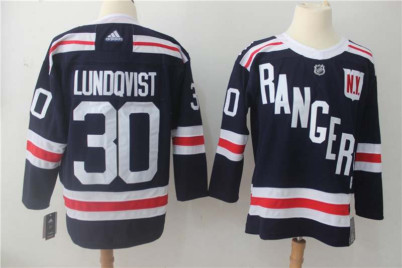 New York Rangers Dark Blue LUNDQVIST #30 NHL Jersey