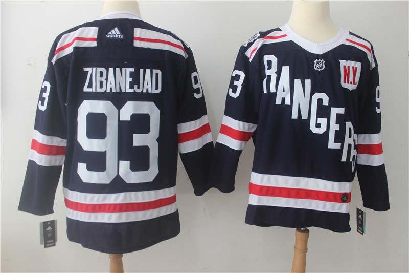 New York Rangers Dark Blue ZIBANEJAD #93 NHL Jersey