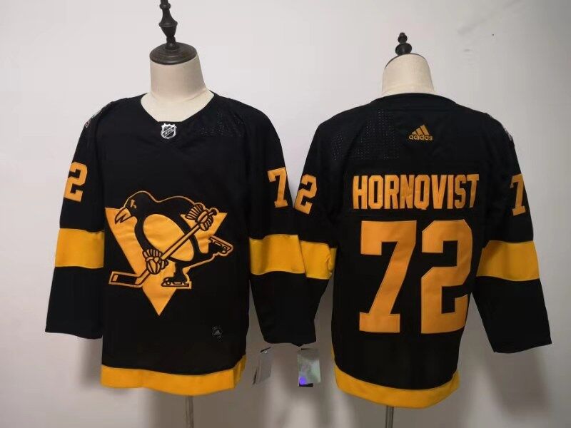 Pittsburgh Penguins Black HORNOVIST #72 NHL Jersey 02