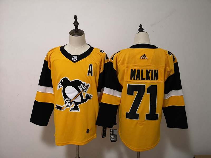 Pittsburgh Penguins Yellow MALKIN #71 NHL Jersey