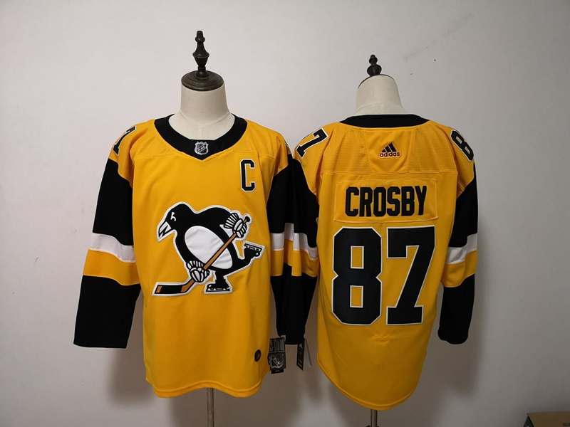 Pittsburgh Penguins Yellow CROSBY #87 NHL Jersey