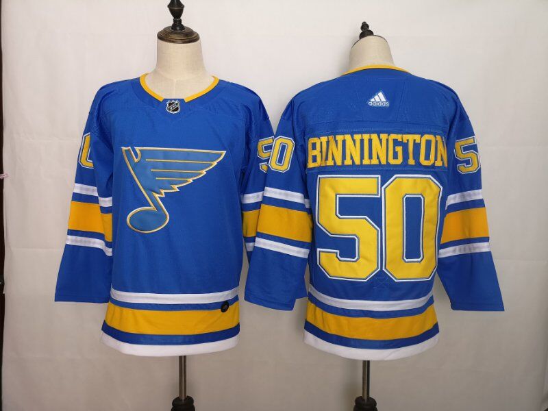 St Louis Blues Blue BINNINGTON #50 NHL Jersey 02