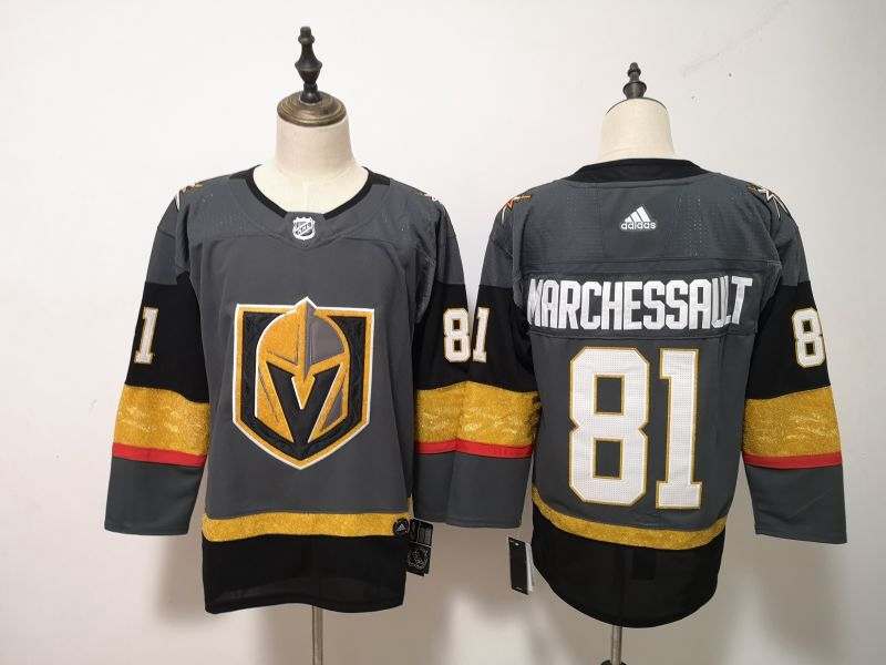Vegas Golden Knights Grey MARCHESSAULT #81 NHL Jersey