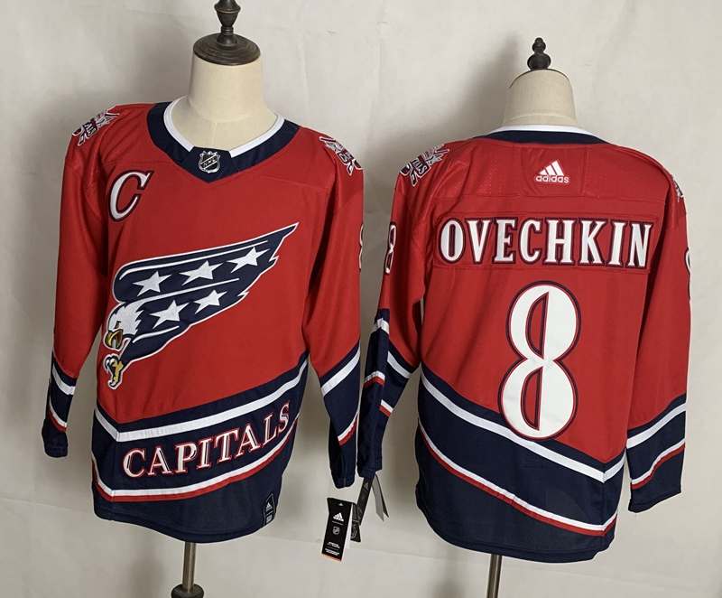 Washington Capitals Red OVECHKIN #8 Classics NHL Jersey