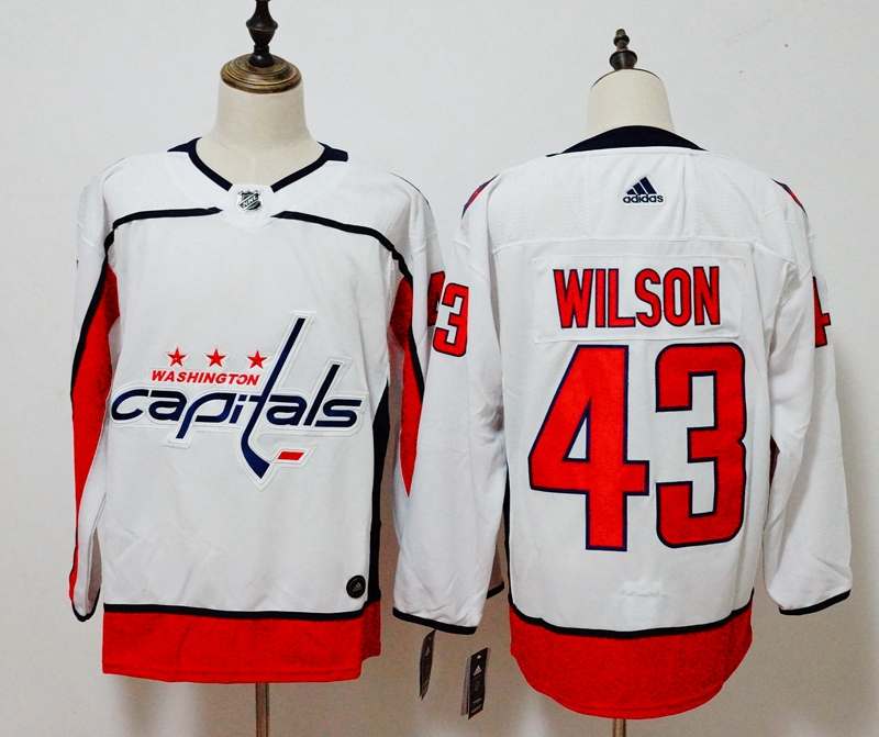 Washington Capitals White WILSON #43 NHL Jersey