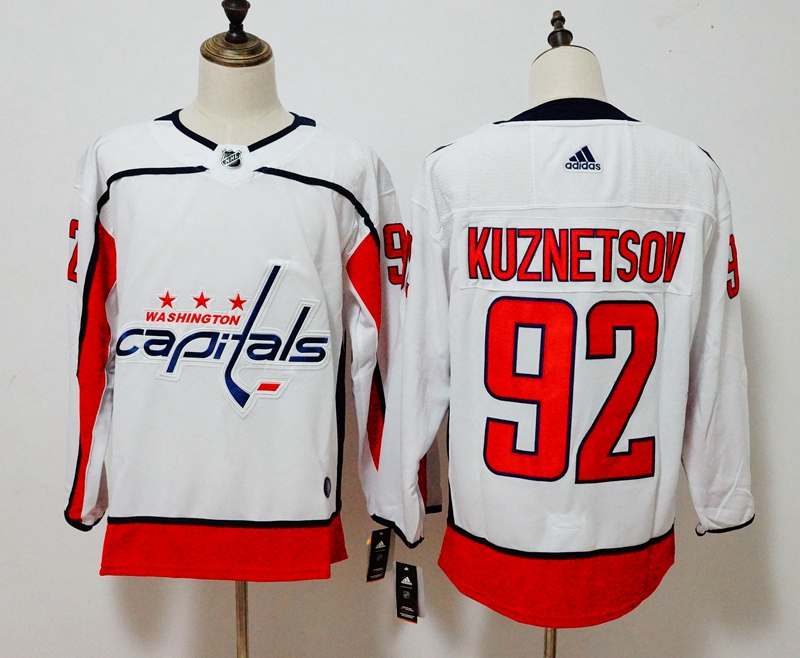 Washington Capitals White KUZNETSOV #92 NHL Jersey