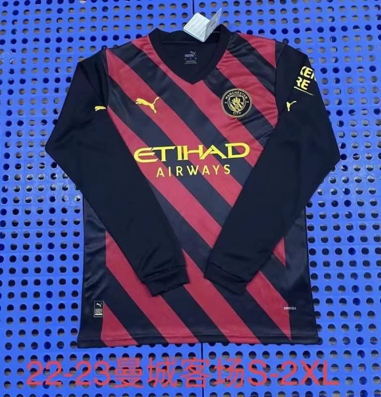 AAA(Thailand) Manchester City 22/23 Away Long Slevee Soccer Jersey