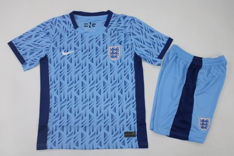 England 2023 Kids Away Soccer Jersey And Shorts