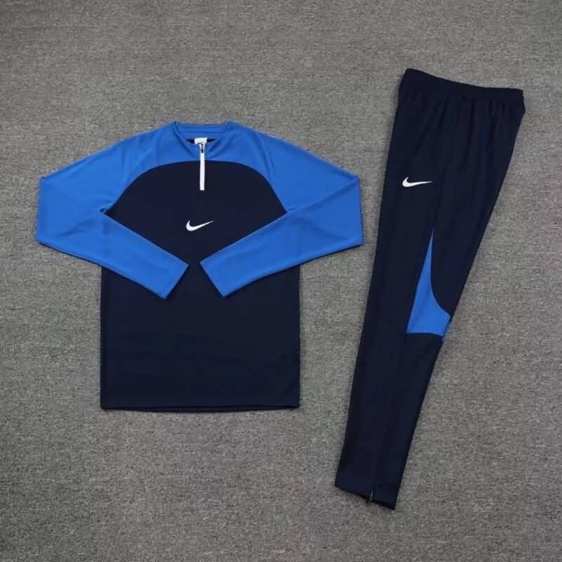 AAA(Thailand) Nike 22/23 Dark Blue Soccer Tracksuit 03