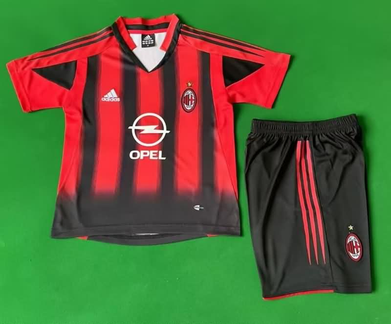 AC Milan 2004/05 Kids Home Soccer Jersey And Shorts