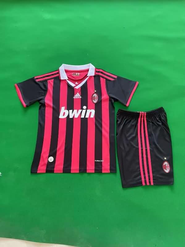 AC Milan 2009/10 Kids Home Soccer Jersey And Shorts