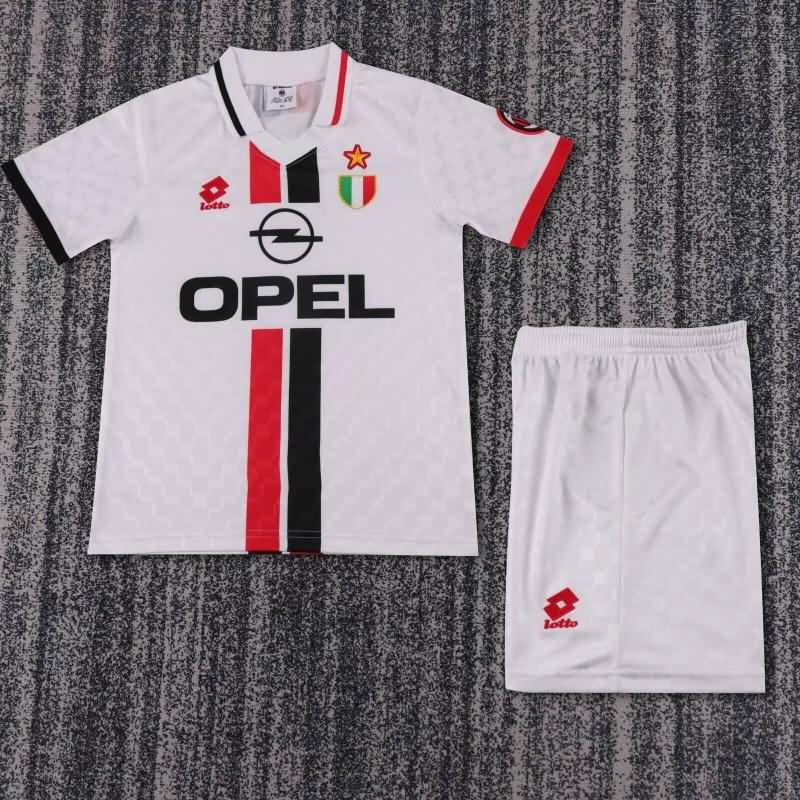 AC Milan 1996/97 Kids Away Soccer Jersey And Shorts