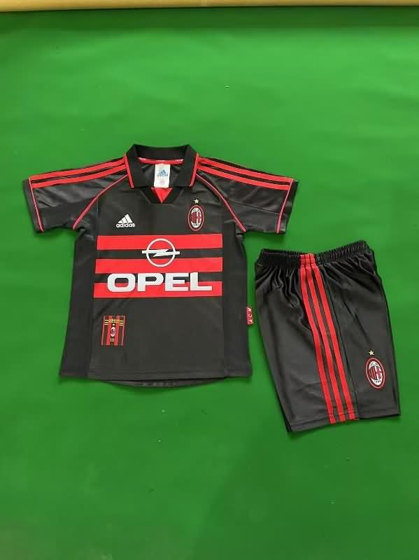 AC Milan 1998/99 Kids Third Soccer Jersey And Shorts