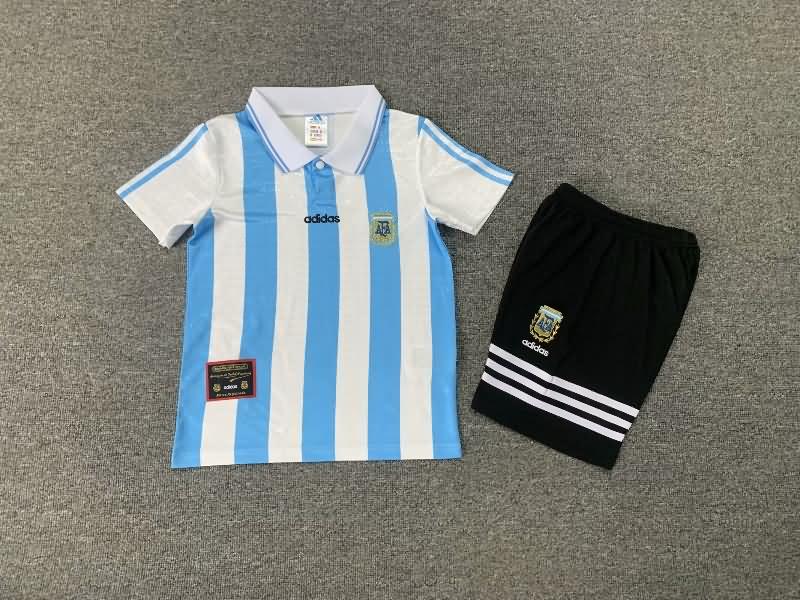 Argentina 1994 Kids Home Soccer Jersey And Shorts