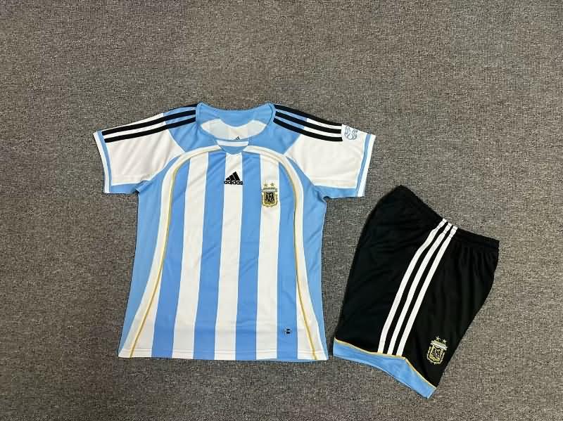 Argentina 2006 Kids Home Soccer Jersey And Shorts