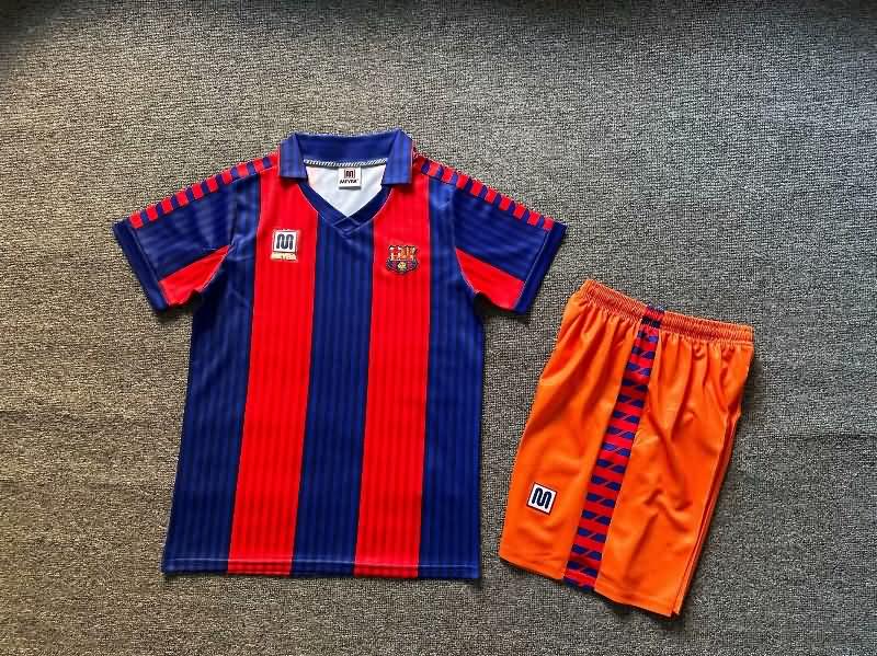 Barcelona 1991/92 Kids Home Soccer Jersey And Shorts